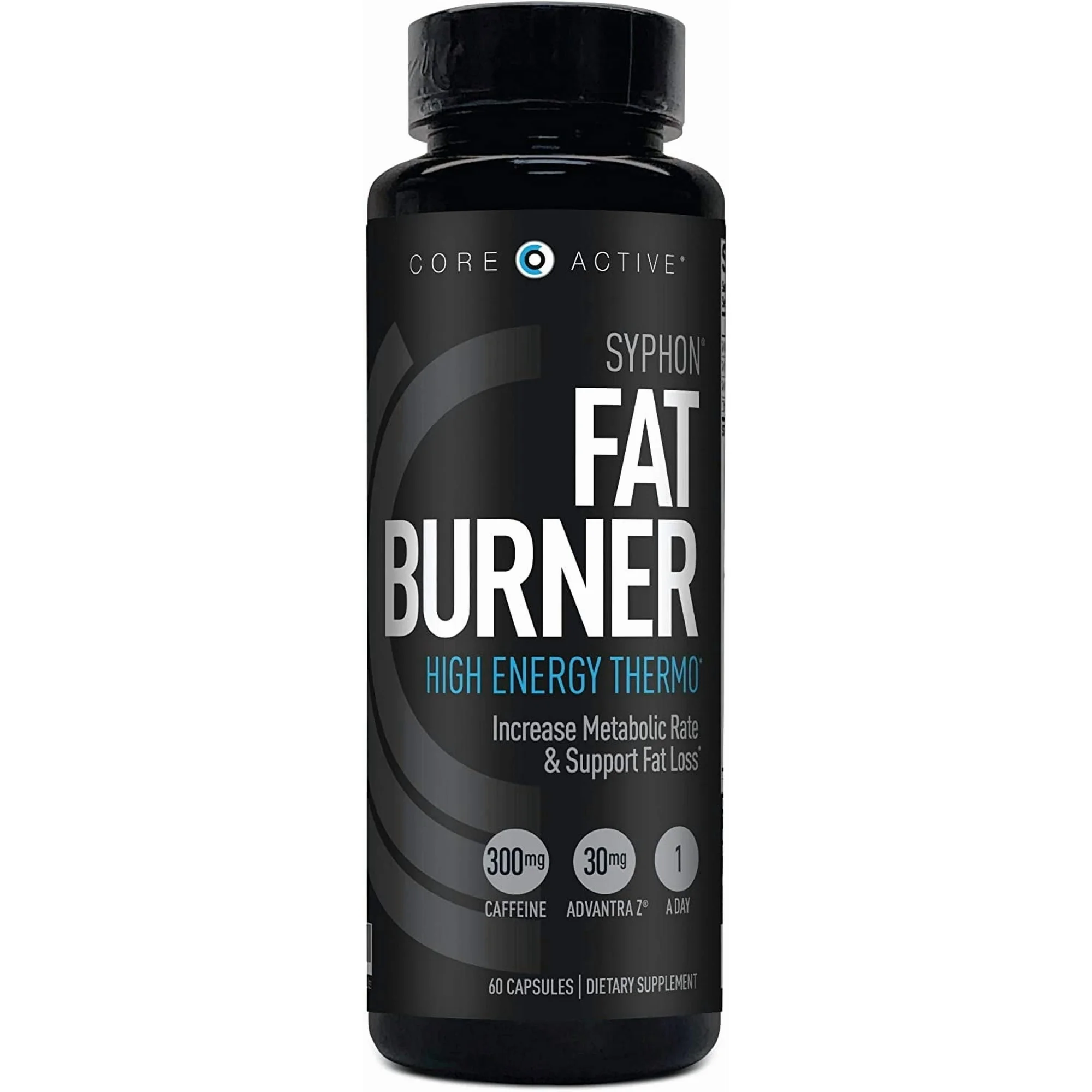 Core Active Syphon Thermogenic Fat Burner - Keto Friendly Weight Loss Supplement Pills - Advantra Z for Energy, Focus, Appetite Control Increase Metabolism Muscle Toning - 60 Capsules - 60 Day Supply